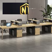 Mẫu bàn làm việc 8 người ngồi chất lượng tại Nội Thất Ngọc Thịnh